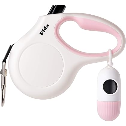 Retractable Dog Leash with Dispenser and Poop Bags